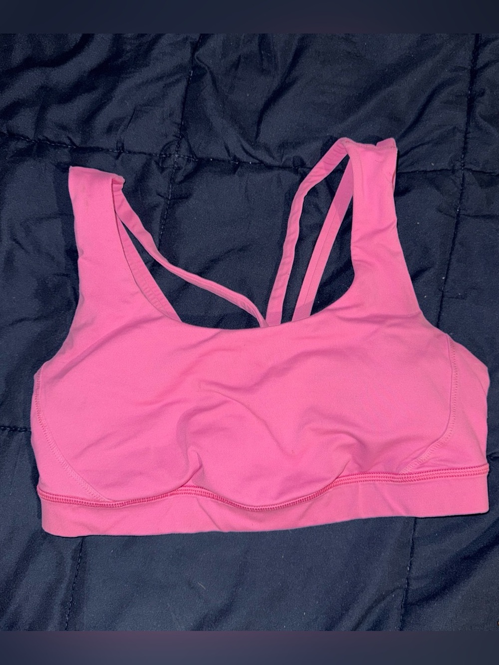 Pink Women's Sports Bra - Strappy Comfort